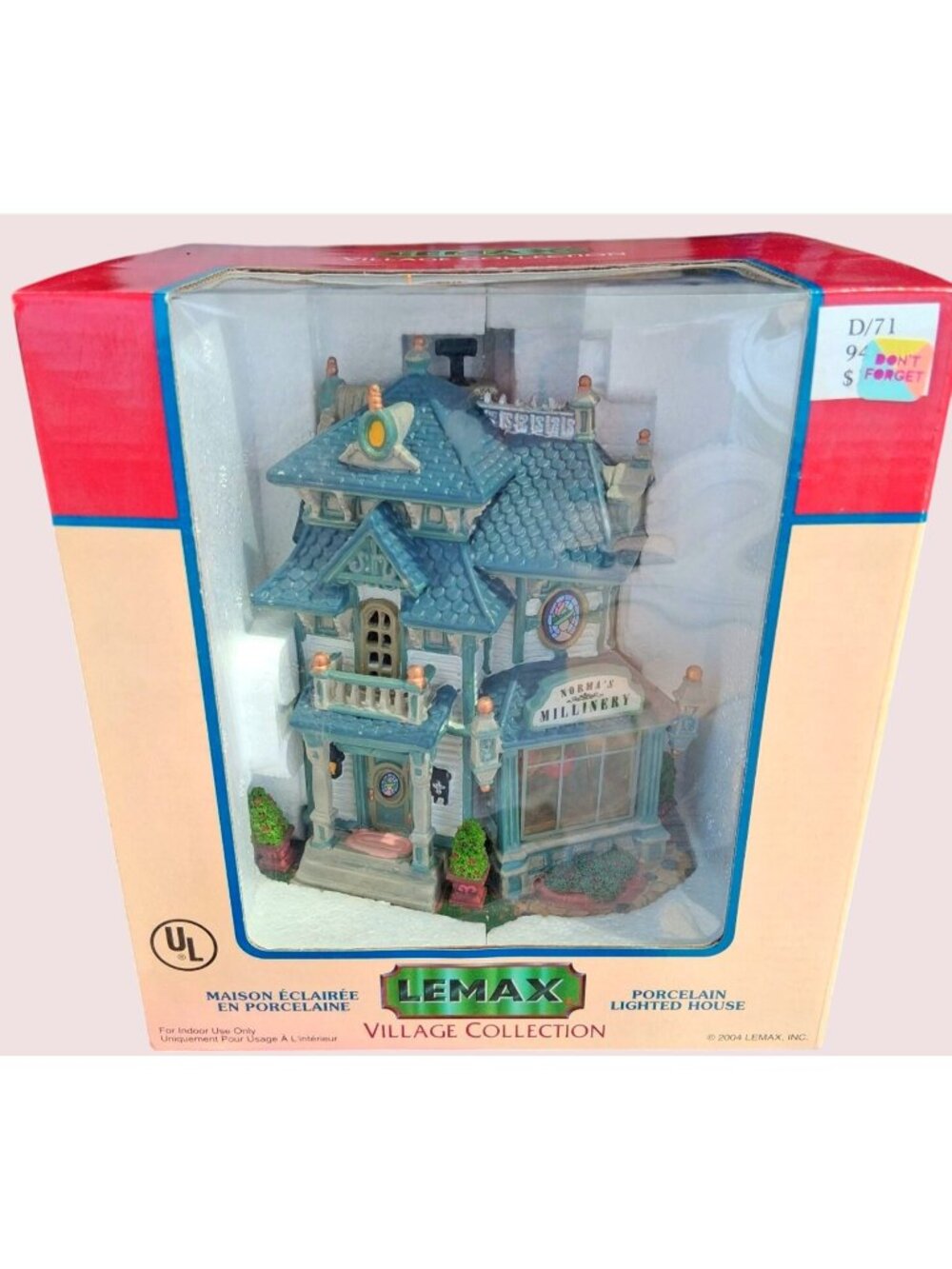 Lemax Village Collection Porcelain Lighted House Normas Millinery 2004 With Box